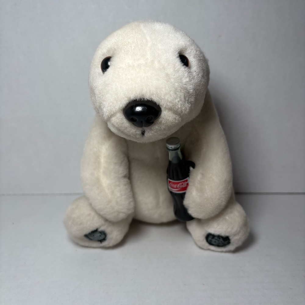 Vintage 1993 Coca Cola Coke Polar Bear Plush Stuffed Animal Toy